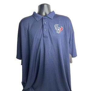 Houston Texans Shirt Mens 5XL Blue NFL Football Polo Short Sleeve Fanatics